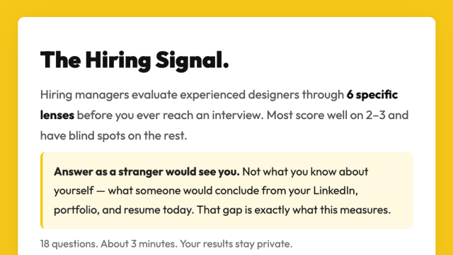 Hiring Signal Quiz